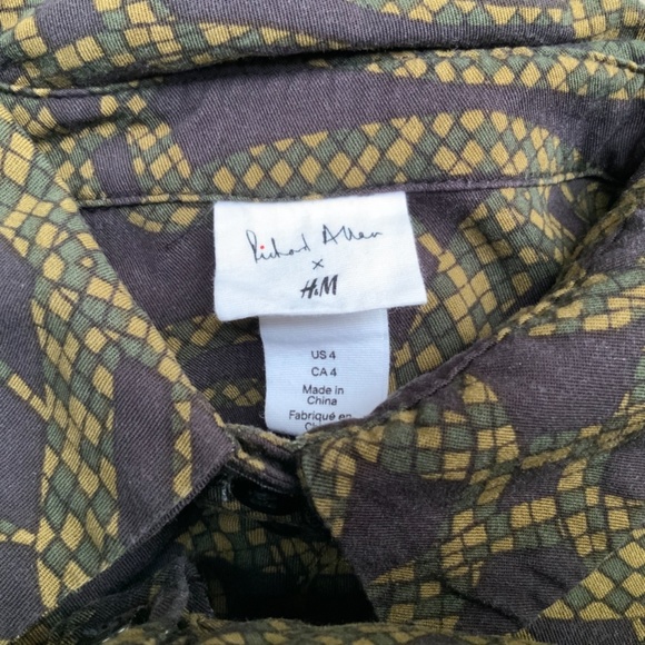 RICHARD ALLAN x H&M Brown Snake Dress Long Sleeve - Picture 8 of 10